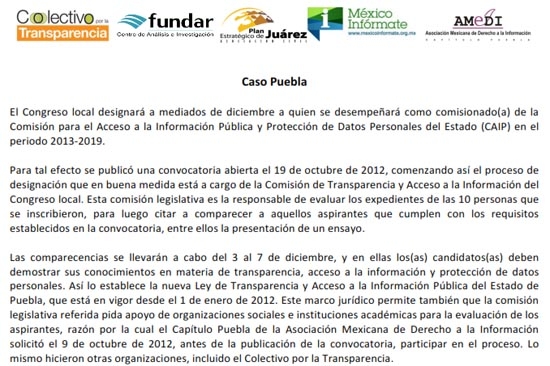 Puebla entre los estados con anomalías en transparencia: ONG’s nacionales