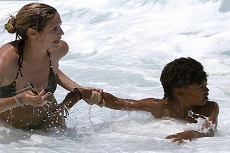 Heidi Klum salvó a su hijo de morir ahogado