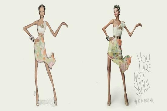 Conoce polémica campaña contra la anorexia