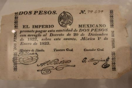Billetes mexicanos al paso del tiempo
