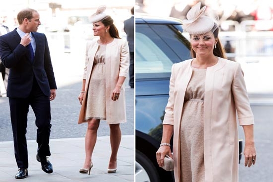 Kate Middleton en tacones a ocho meses de embarazo