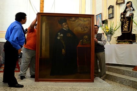 Vuelve a San Pedro Cholula pintura colonial robada en iglesia de Xixitla