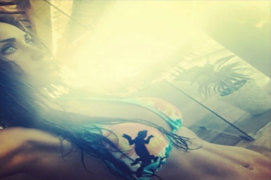 Anahí presume sexy bikini en Twitter