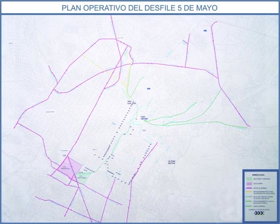 Cierre de vialidades por el desfile del 5 de mayo