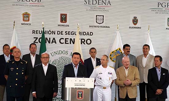 Delitos a la baja en Puebla y estados del centro del país: Osorio Chong