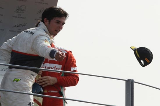 Checo Pérez sube al podium en el GP de Italia