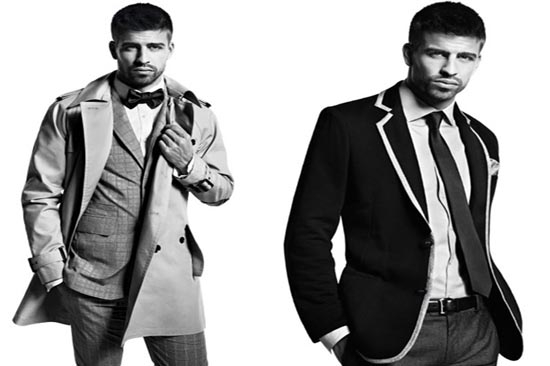 Piqué también sabe modelar