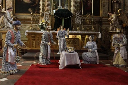 Nacimiento en Catedral, réplica del exhibido en el Vaticano