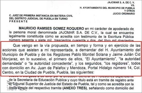 Jajomar también denunció a los regidores Pablo Montiel y Jaime Cid