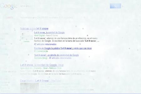 Google hace nevar en internet