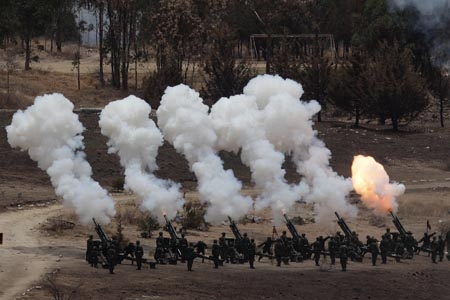 Recrean la Batalla del 5 de Mayo en Puebla