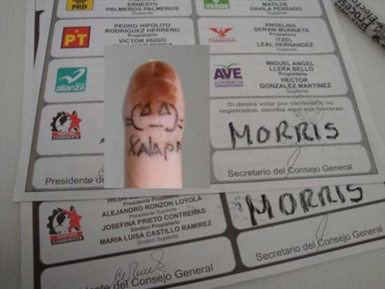 “Morris”, el candigato sí consiguió votos