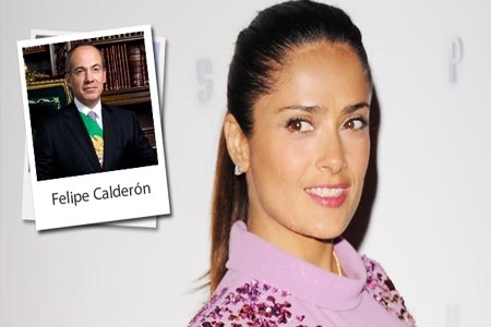 Salma Hayek defiende a Felipe Calderón