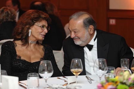 Carlos Slim y Sophia Loren, ¿enamorados?