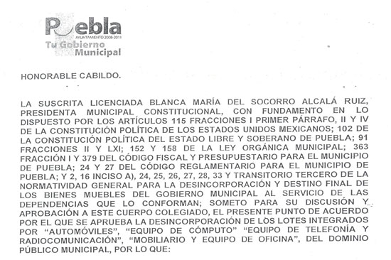 Blanca Alcalá subastará en lo oscurito autos, motocicletas y computadoras