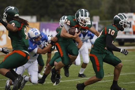 Aztecas UDLAP eliminado, cayó 20-28 ante Borregos-Edomex