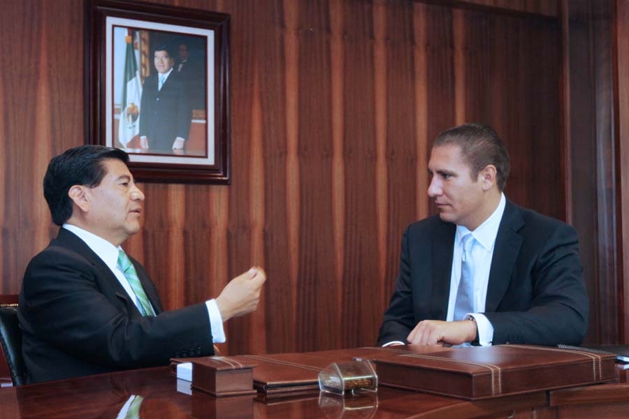 Mario Marín y Moreno Valle, terso encuentro en Casa Puebla