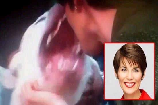 Un perro le mordió la cara en pleno programa de televisión