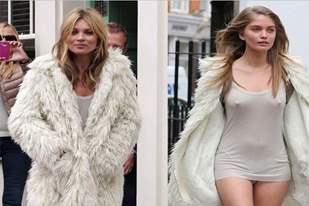 Kate Moss aparece sin ropa interior