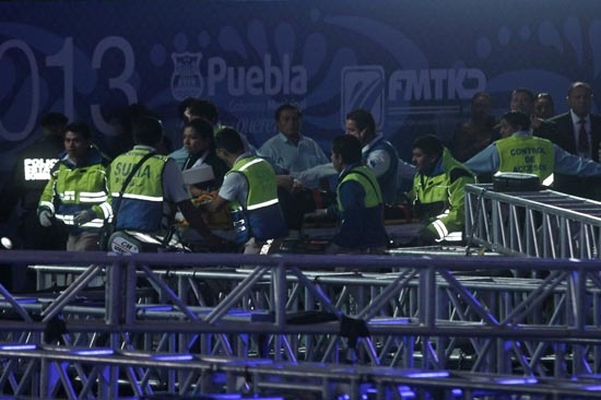 Mundial de TKD en Puebla: Cayó estructura metálica y lesionó a una persona