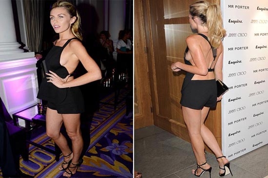 Abbey Clancy enseñó de más en Londres