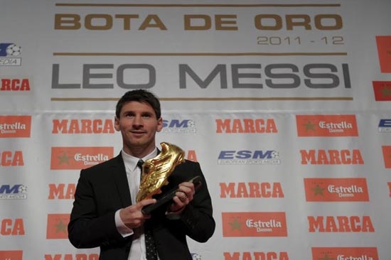 Messi recibe el Botín de Oro