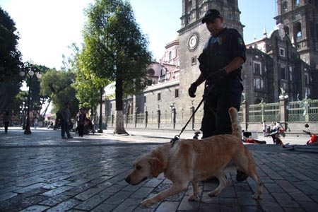 Amenaza de bomba en el zócalo de Puebla