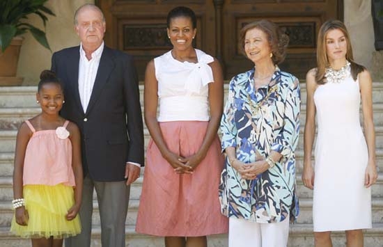 Las Obama con los Reyes de España