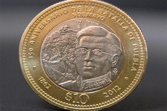 Esta es la moneda que conmemora la Batalla de Puebla