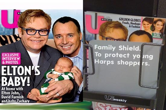 Elton John, censuran portada de US Weekly