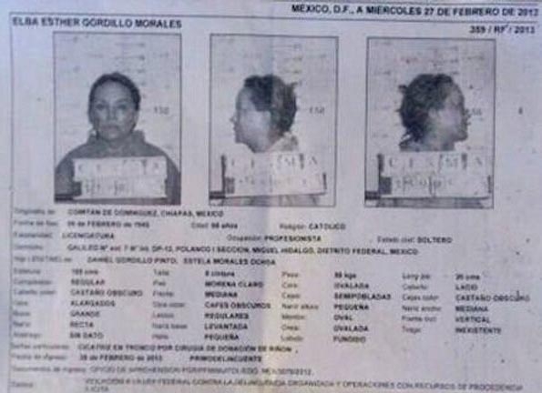 ¿Quién filtró la ficha signaléctica de Elba Esther Gordillo?
