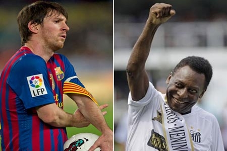 Pelé reta a Messi a meter más goles que él
