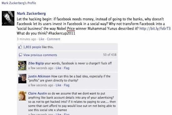 Facebook: hackean cuenta de su creador
