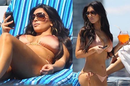 Kim Kardashian presume sexy figura