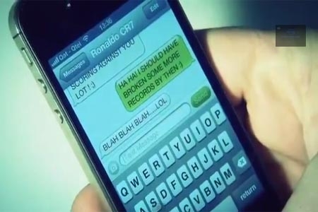 Messi y Ronaldo se retan en mensajes por celular