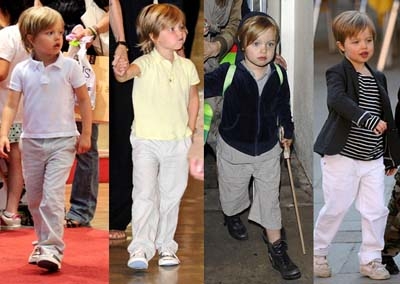 Hija Brad y Angelina, la visten de niño