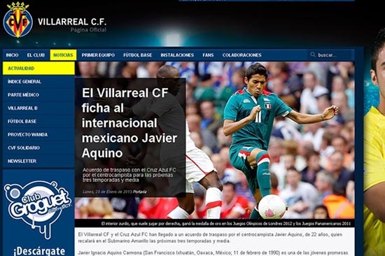 Javier Aquino jugará en el Villarreal de España