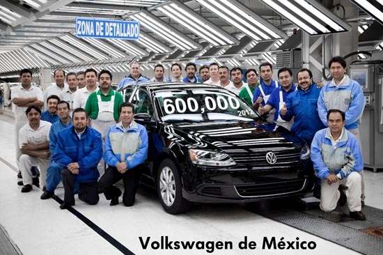 VW registra meta de producción anual de 600 mil vehículos