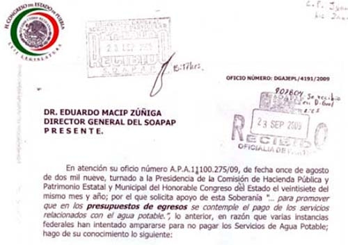 Soapap y el PRI, sí pretenden cobrar agua a estudiantes y burócratas