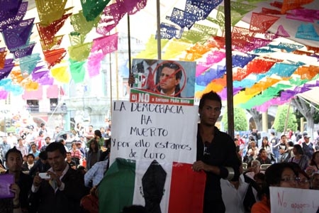 #YoSoy132 Puebla protestó contra resolutivo del TEPJF