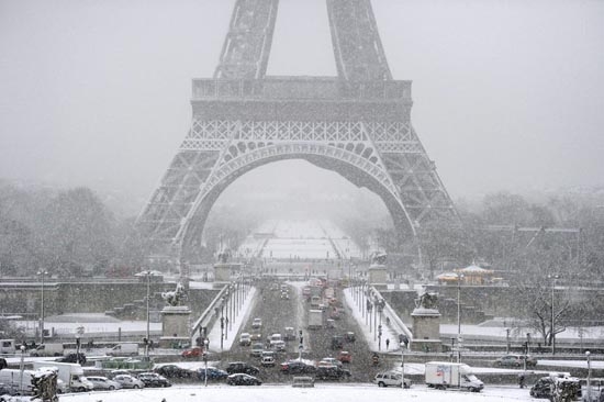 París bajo la nieve