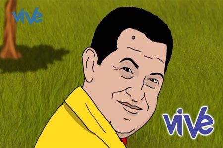 Hugo Chávez, simulan en video su llegada al cielo
