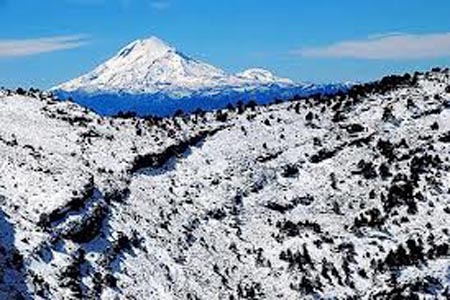 Cayó intensa nevada en el Cofre de Perote, Veracruz