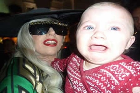Lady Gaga asustó a un bebé