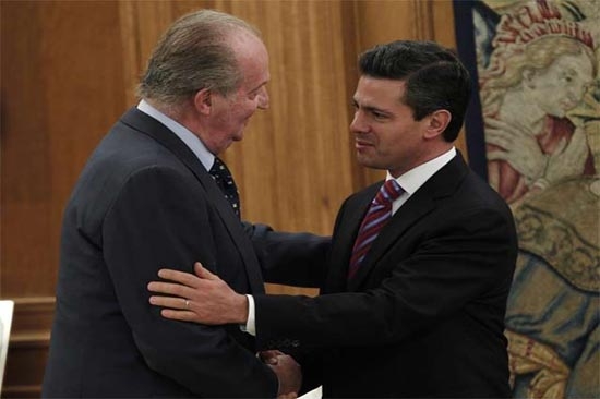 Peña Nieto fue recibido por el Rey de España