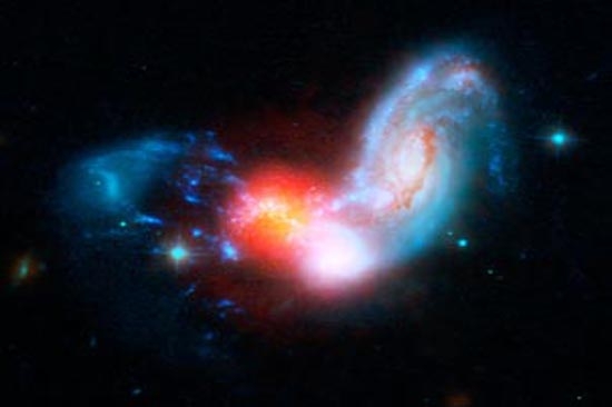 NASA capta explosión de galaxias