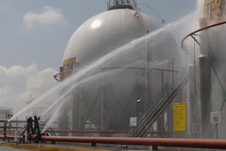 Pemex realizó simulacro de fuga de gas