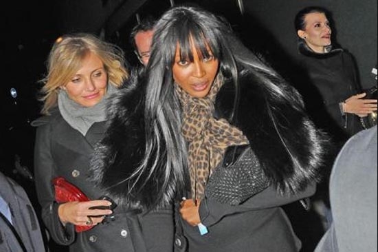 Naomi Campbell y Cameron Díaz de parranda