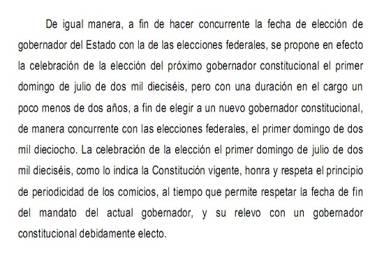 Moreno Valle propone un gobernador de 18 meses