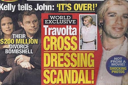 John Travolta levanta polémica por imagen travesti
